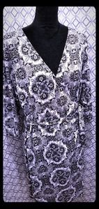 Emma & Michelle Pattern Wrap Dress Size L